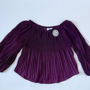 Elegant Purple Off-Shoulder Women's Top